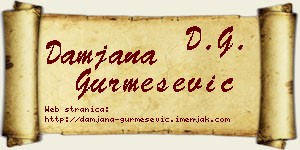 Damjana Gurmešević vizit kartica